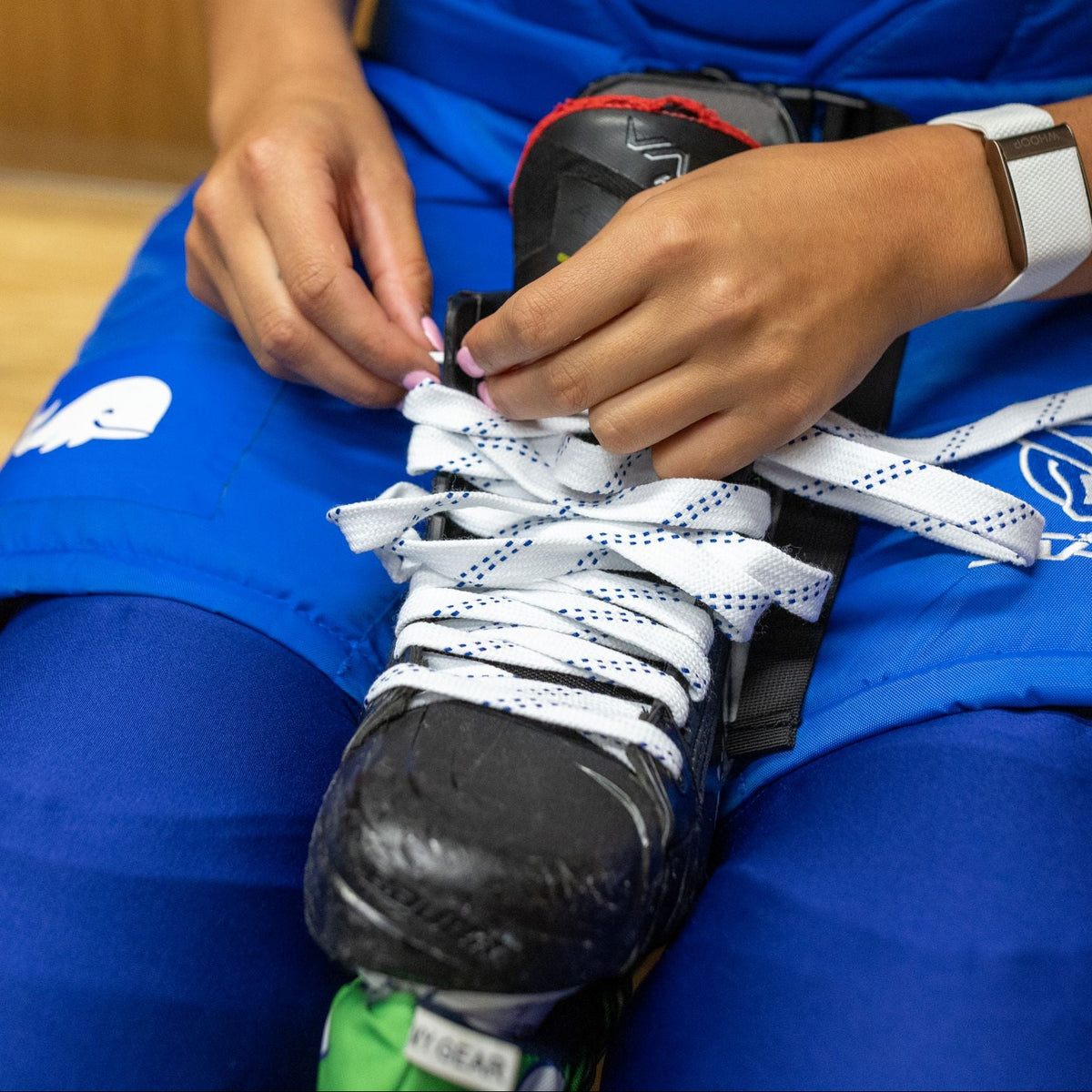 Howies White Cloth Hockey Skate Laces